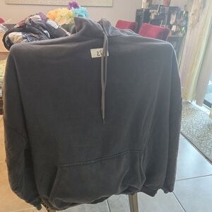 NEW Gap YZY Yeezy Double Layered Pullover Hoodie Size XXL  Gray Distressed Blk